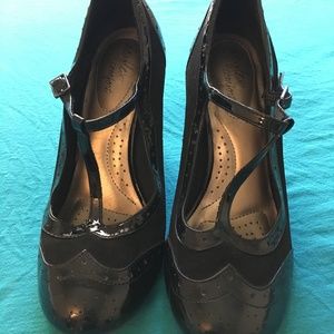 1920's Vintage Style Black Heels